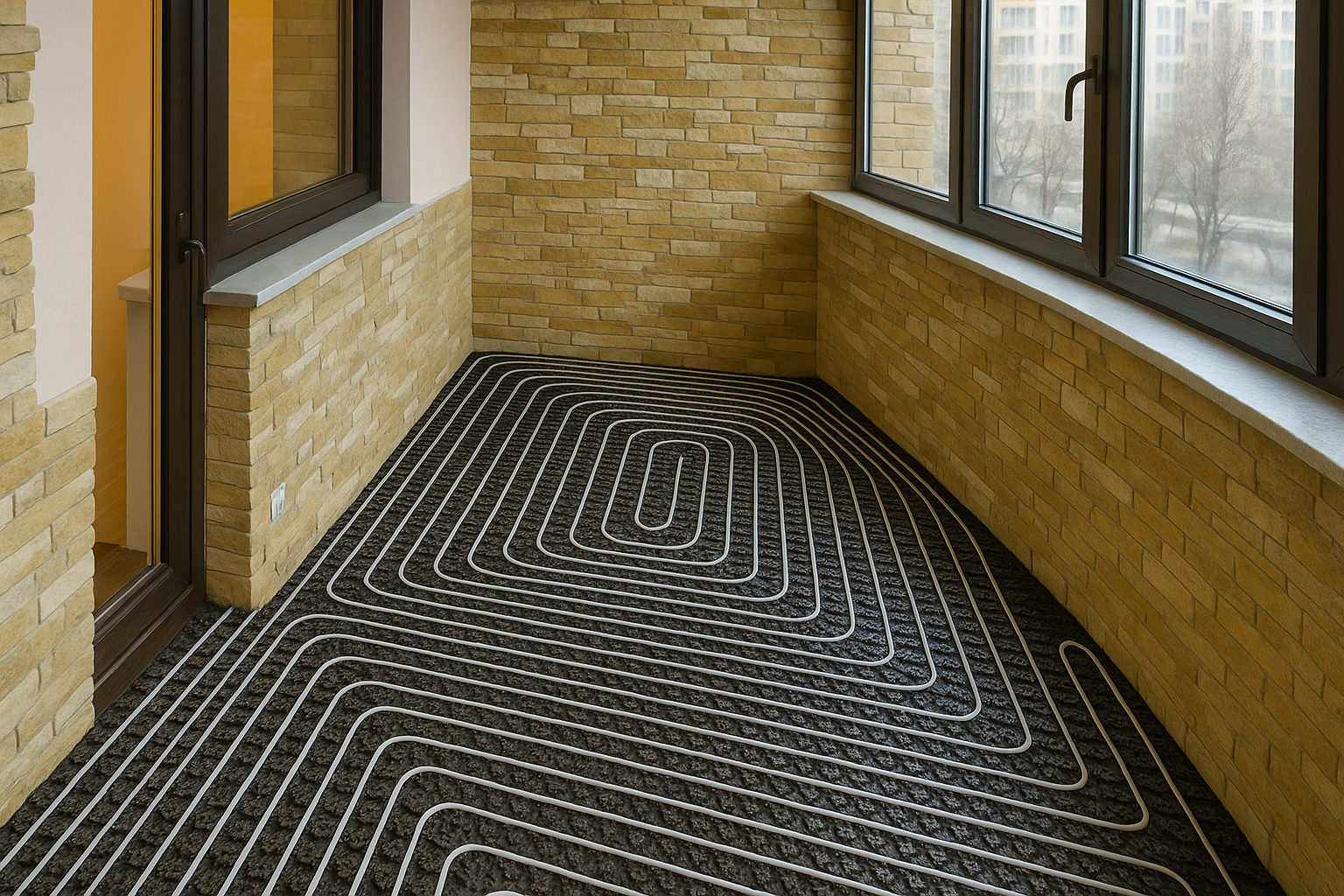 теплый пол на балконе